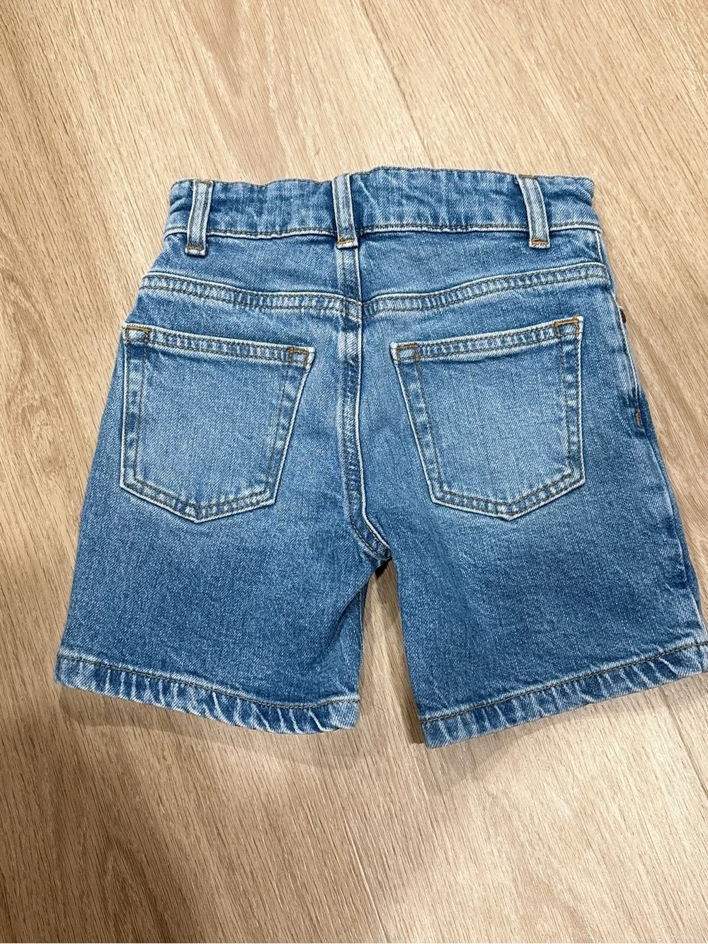Boden Light Blue Denim Shorts for Kids